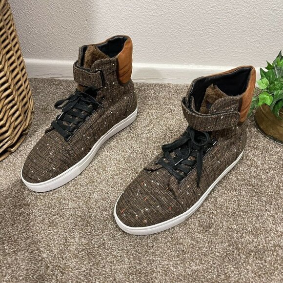 Android Homme Propulsion 1.5 Mens Size 8 Brown Fur Tweed High Top Sneakers Shoe - Picture 3 of 11